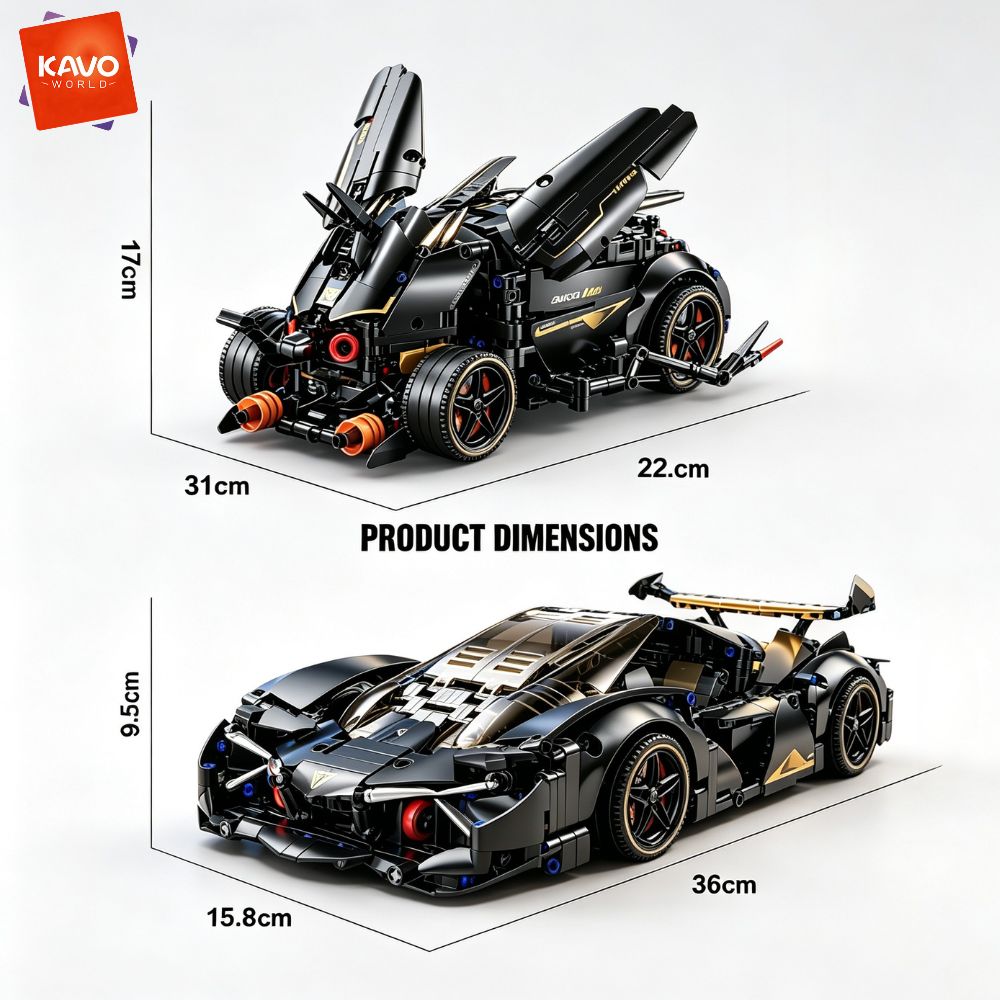 KAVOWORLD 1248pcs MOC Black Ra - огляд і ціна Stem Robotics Kit