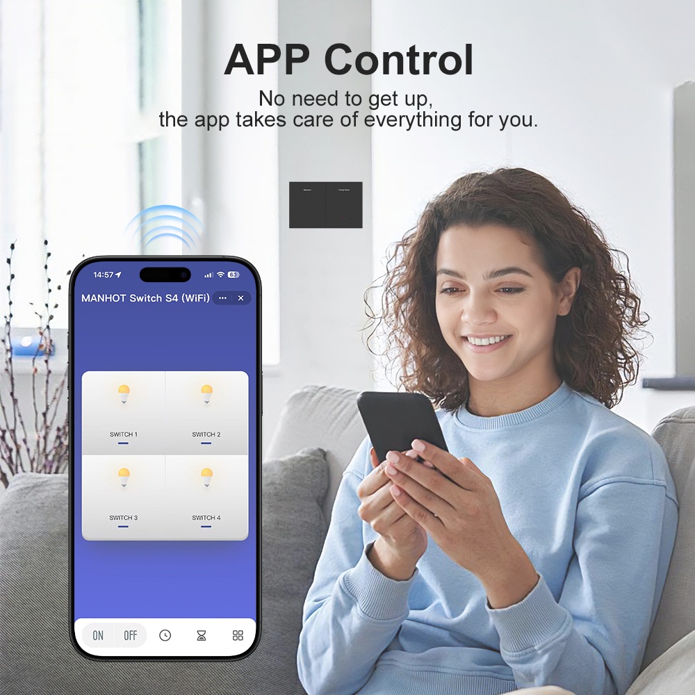 Manhot WIFI Smart DIY Name Swi - огляд і ціна Smart Light Switch Wifi