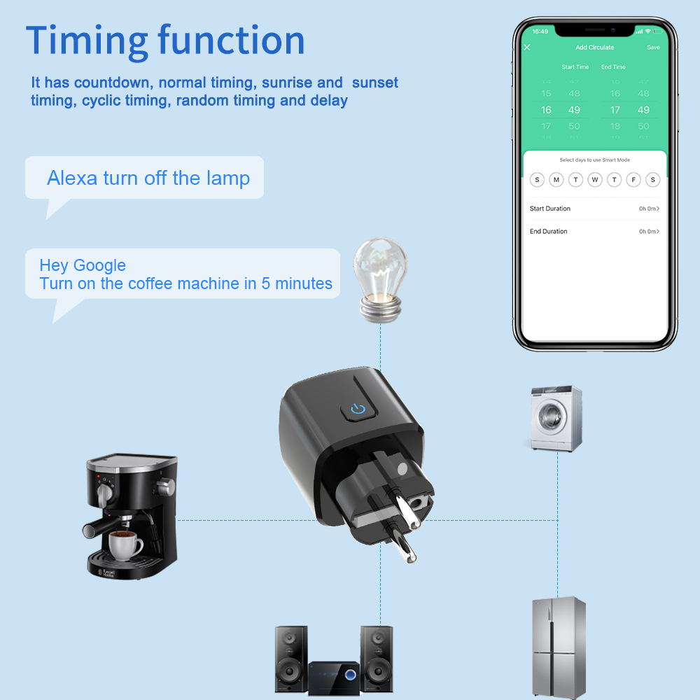 Tuya Smart Socket WiFi Remote  - огляд і ціна Wifi Smart Plug