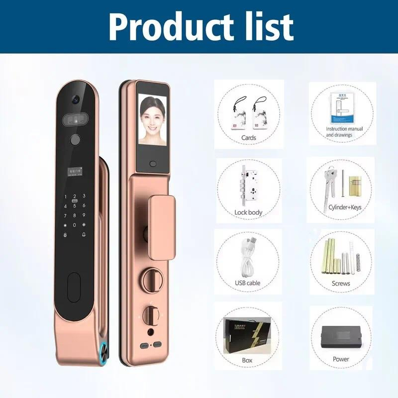High quality 3D Face Lock Pass - огляд і ціна Smart Door Lock Wifi