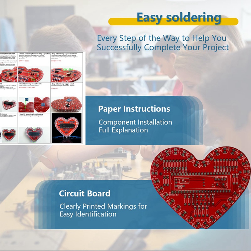 ●Soldering Practice Kit, Heart - огляд і ціна Electronics Project Kit
